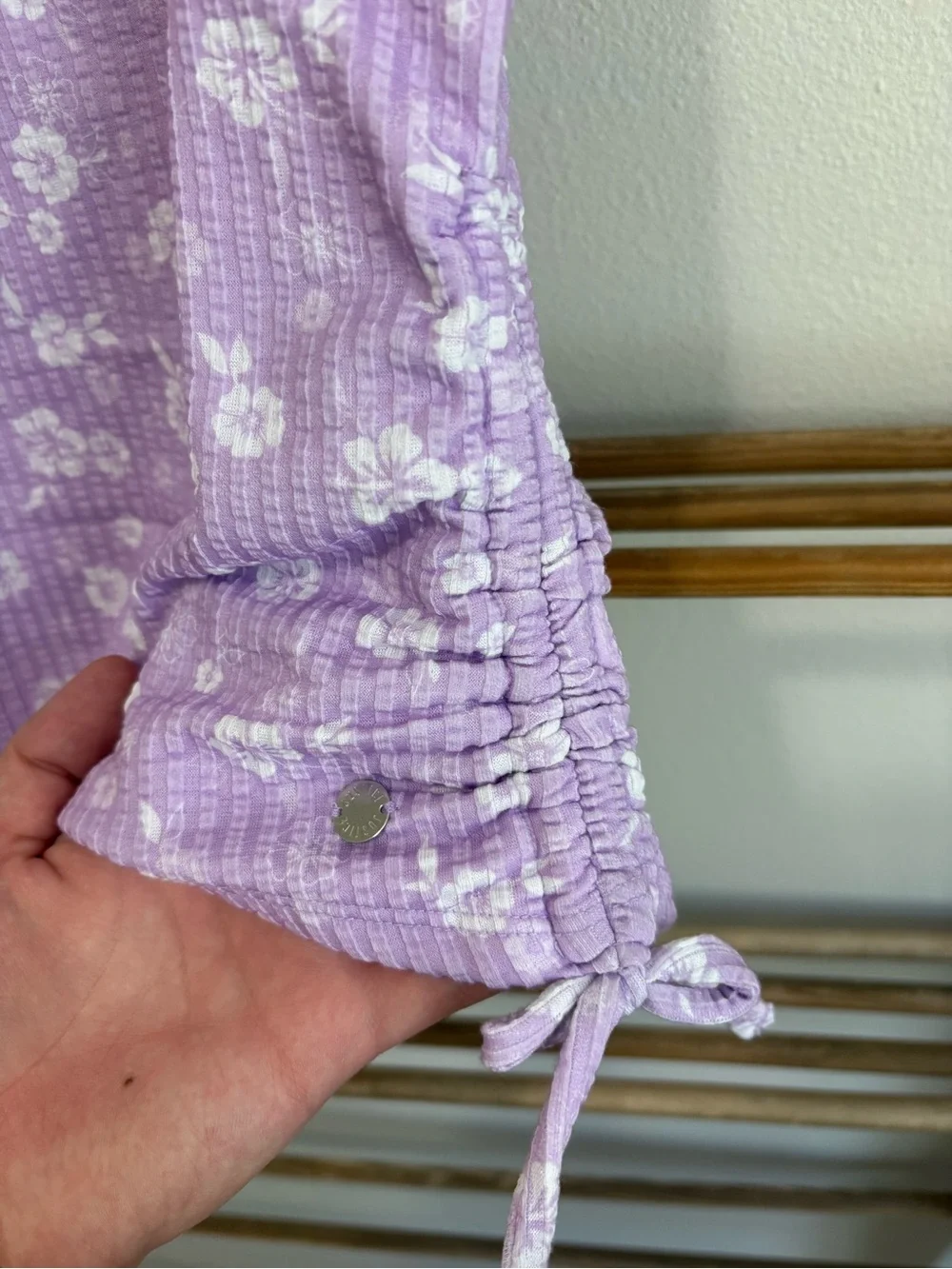 Justice Girls Cinched Floral Tank in Violet | size medium (10)